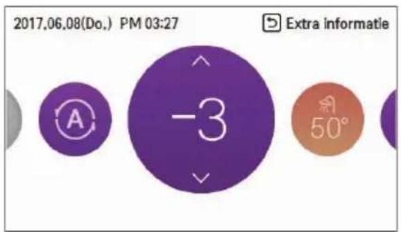LG HM091MRS - Stel het gewenste temperatuurniveau in door op [A, V (omhoog/omlaag)] te drukken. - 1