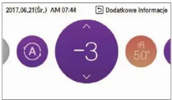 LG HM091MRS - Ustawić wybrany poziom temperatury, naciskając przycisk [Λ, ∨ (góra/dół)]. - 1