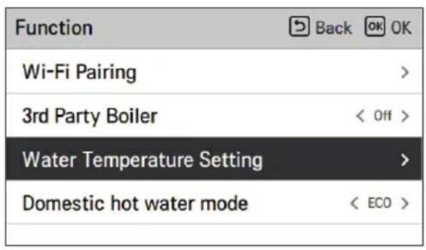 LG HM091MRS - Nastavitev temperature vode - 1