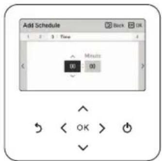 LG HM091MRS - Описание на етапите в Add schedule ("Добавяне на график") - 3