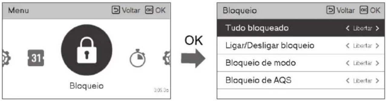LG HM091MRS - Como aceder à definição de bloqueio - 1