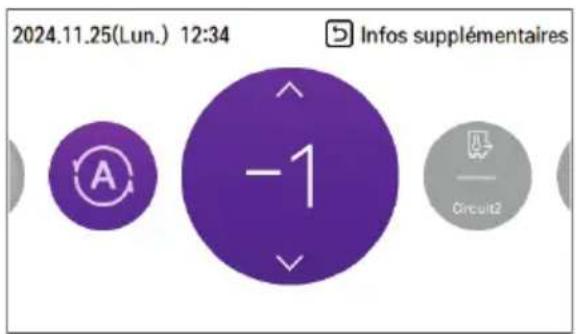 LG HM091MRS - Réglez le niveau de température souhaitée en appuyant sur le bouton [Λ, ∨ (haut / bas)]. - 1