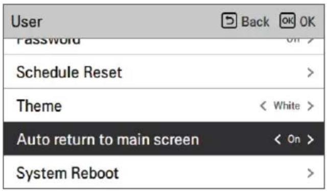 LG HM091MRS - Auto return to main screen - 1