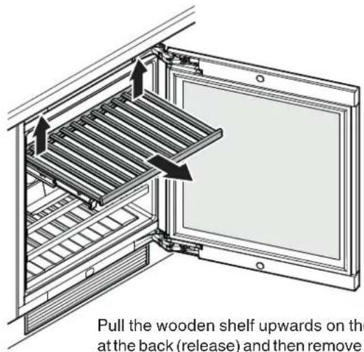 Atag KU8071K2 - Removing the wooden shelf - 1