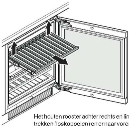 Atag KU8071K2 - Houten rooster wegemen - 1