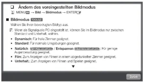 SAMSUNG UE55D6100SP - Anzeigen der Inhalte - 1