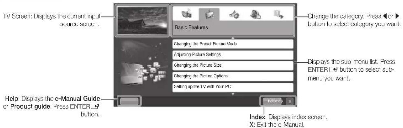SAMSUNG UE55D6100SP - How to view the e-Manual - 2