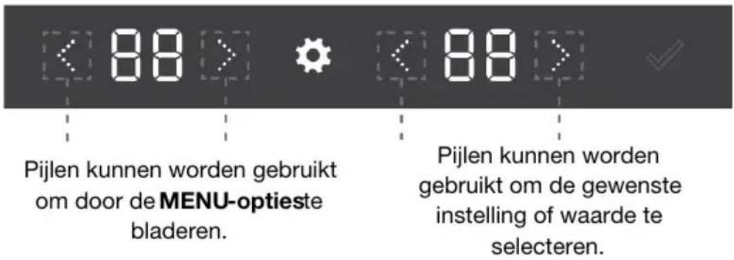 Atag KA8074K1C - MENU-optie GRODE Deveerkomstigeinstellingenenwaardenworden weergegeven - 2