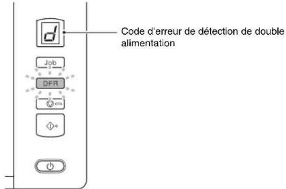 Code d'erreur de détection de double alimentation Job DFR