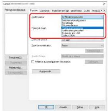 CANON imageFORMULA DR-M1060II - Si vous souhaitez rendre les lignes ou le texte dans les images numérisées plus épais (ou plus fins) - 2