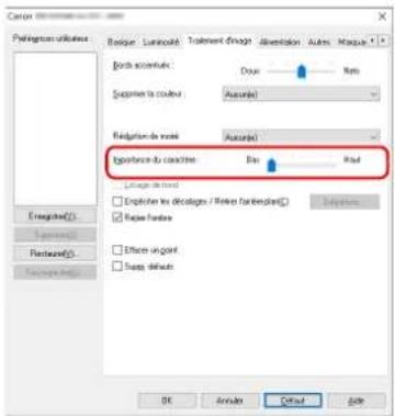 Portugues et étaillées Nombre: Limitable Traitement d'image Alémission Autres Maques Porte accéléve: Dyne Rats Supérie la couleurs: Autosie(s) Reduction de mode: Autosie(s) Importance du context Bas Muit Lineage de trend Emplo�en les délogiques / Rêten fontes(en) Éfice fontes Efficien unvrant Sueps defaults OK Cancel Cutoff Help