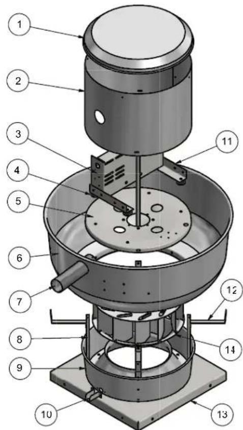 Canarm ALX120-UD033V - ÉVACUATEUR DE LA SÉRIE ALX EN ALUMINIUM REPOUSSÉ À DÉBIT VERS LE HAUT VUE DÉTAILLÉE - 1