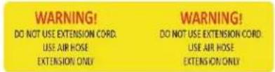 California Air Tools 8010 - LOCATIONS OF IMPORTANT LABELS - 8
