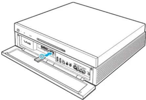 SONY Vaio VGX-XL302 - Insertion d'un support memory stick - 1