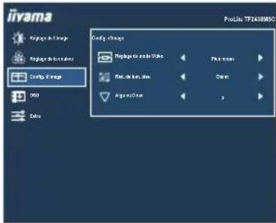 IIYAMA ProLite TF2238MSC - MENU des paramètres de réglage - 7