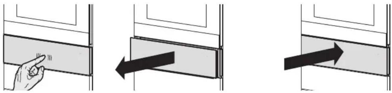 Atag WD1774M - Openen en sluiten van de lade - 1