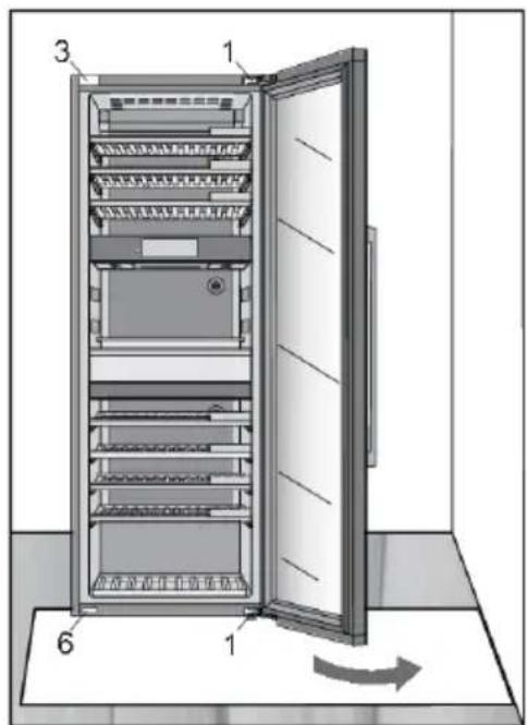 Atag KA8074K3C - Reversing the door opening direction - 1