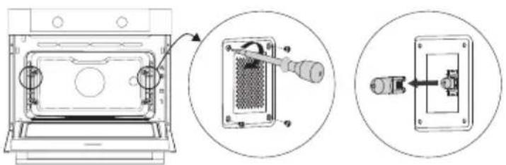Atag CX4695C - Remplacer la lampe du four - 4