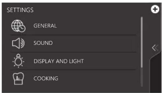 Atag CSX4685M - Settings - 2