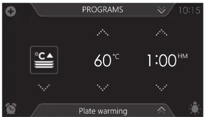 Atag CSX4685M - Selecting warming functions - 1