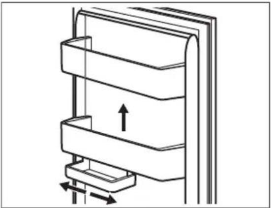 AEG OS5S161ES - Positioning the door shelves - 1
