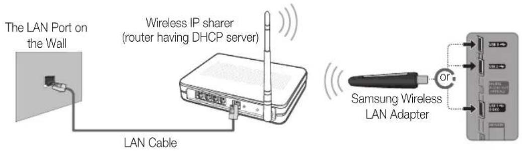 SAMSUNG UE46D6000TP - Network Connection - Wireless - 1