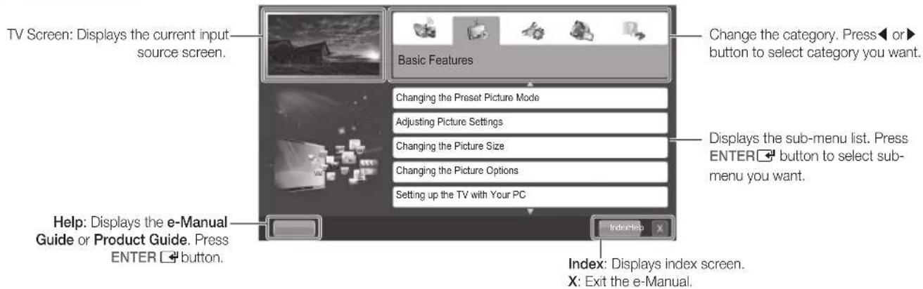 SAMSUNG UE46D6000TP - How to view the e-Manual - 2