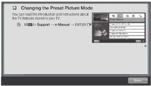 SAMSUNG UE46D6000TP - Using the Help - 1