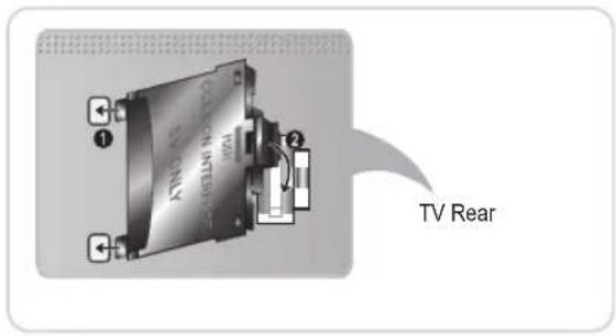 SAMSUNG UE46D6000TP - Attaching the CI Card Adapter - 1