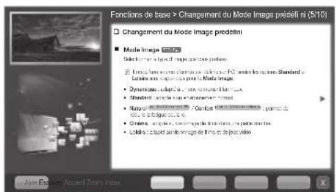 SAMSUNG PS59D6900DQ - Comment basculer entre le e-Manual et le(s) menu(s) correspondant(s) - 1