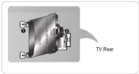 SAMSUNG PS59D6900DQ - Attaching the CI Card Adapter - 1
