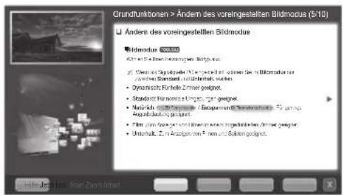 SAMSUNG PS59D6900DQ - So wechseln Sie zwischen dem e-Manual und den entsprechenden Menüs. - 1