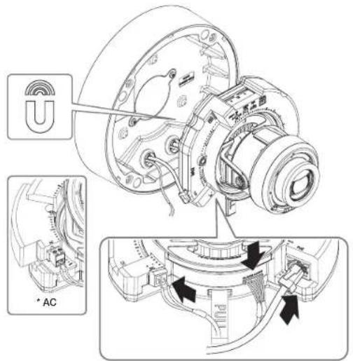 Hanwha XNV-6081R - Installation du module de caméra - 1