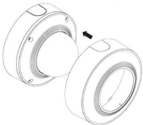 Hanwha XNV-6081R - Application/retrait du couvercle de protection - 1