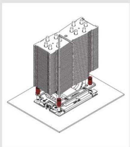 Noctua NH-U14S TR5-SP6 - Fixation du ventirad sur le CPU - 1
