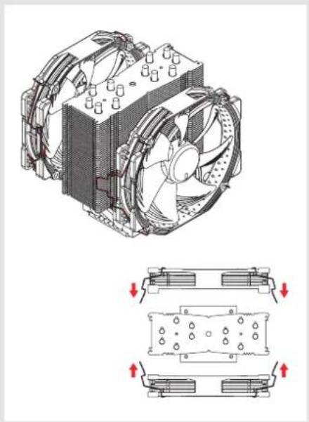 Noctua NH-U14S TR5-SP6 - Installation d'un ventilateur - 1
