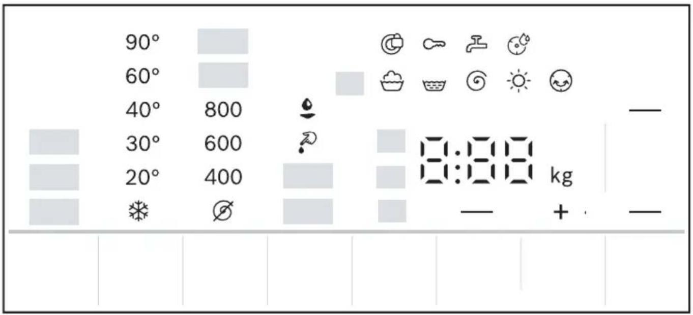 BOSCH WNG254YCHK - 設定和資訊顯示面板 - 1