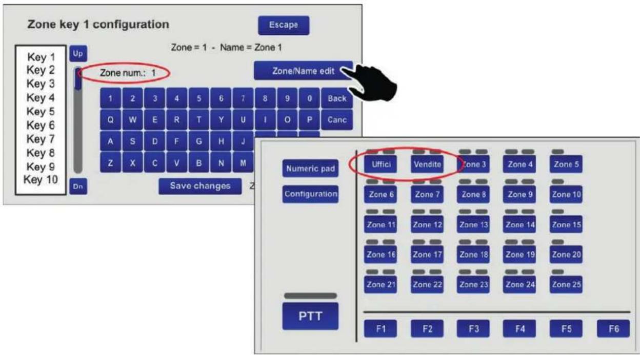 FBT TSC 6000 - Zone key configuration - 2