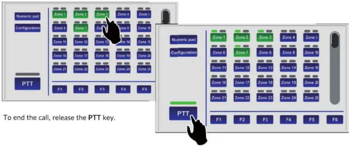 FBT TSC 6000 - Sending out a service (broadcasting) call hands-free - 2