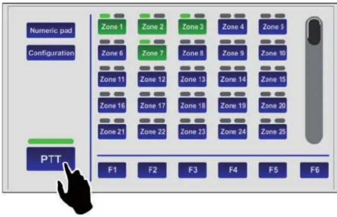 FBT TSC 6000 - Sending out a service (broadcasting) call hands-free - 1