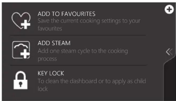 Atag CS6585M1C - Using the 'Plus' menu - 4
