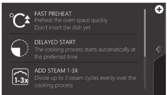 Atag CS6585M1C - Using the 'Plus' menu - 3