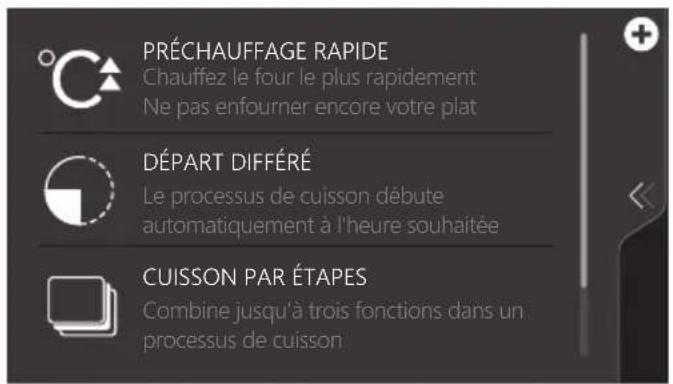 Atag CX4685M - Utilisation du menu « Plus » - 3