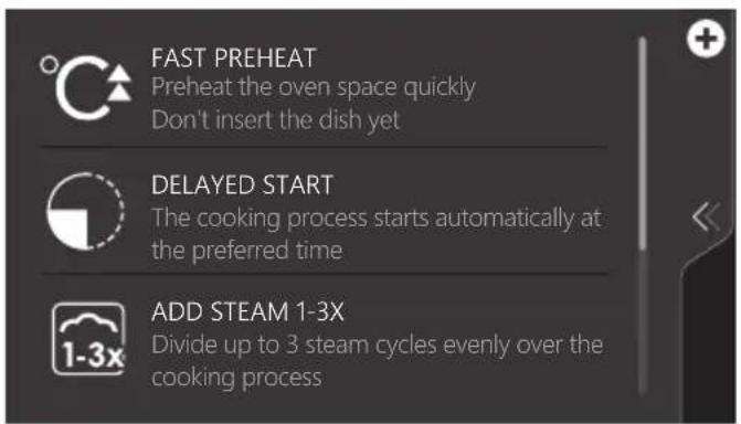 Atag CS4585M1C - Using the 'Plus' menu - 3