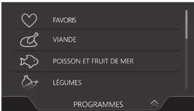Atag CS4585M1C - Sélection d'un programme - 1