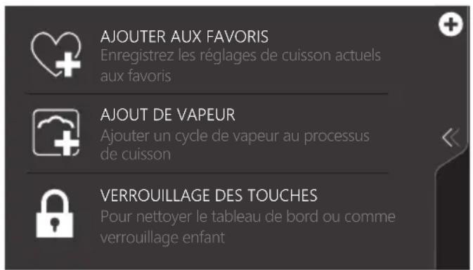 Atag CS4585M1C - Utilisation du menu « Plus » - 4