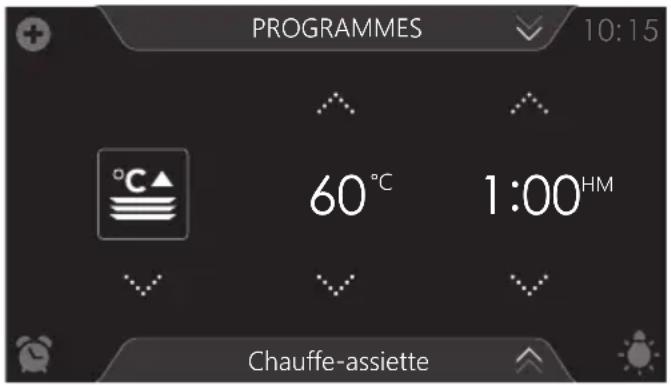 Atag CS4585M1C - Sélection d'une fonction réchauffement - 1