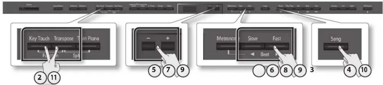 ROLAND DP90e - 為歌曲重新命名 - 1