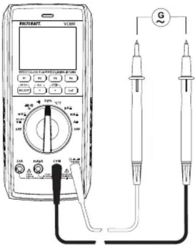 VOLTCRAFT VC891 - Mesure de la fréquence/Cycle d'utilisation en % - 1