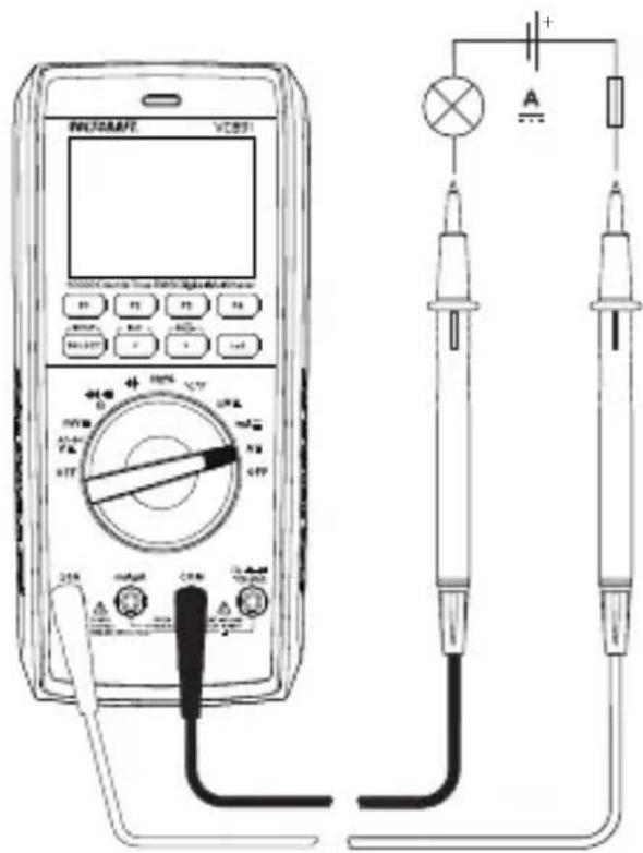 VOLTCRAFT VC891 - Taking current measurements - 2